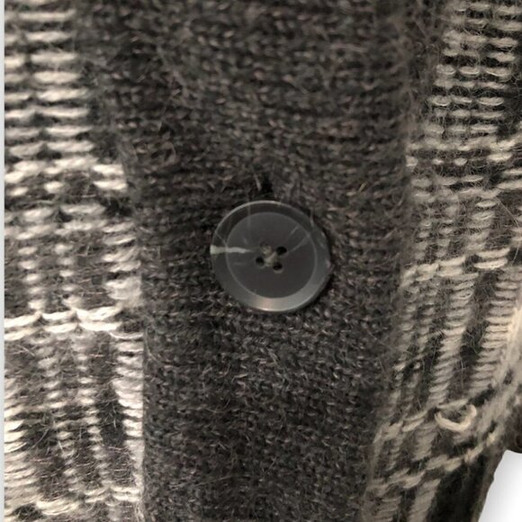 VICTORIA'S SECRET Cardigan Women's Oversized XS Black Mohair Wool Long Sweater - Picture 8 of 10